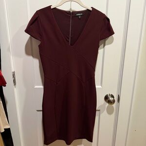 Express Burgundy Dress Size XS